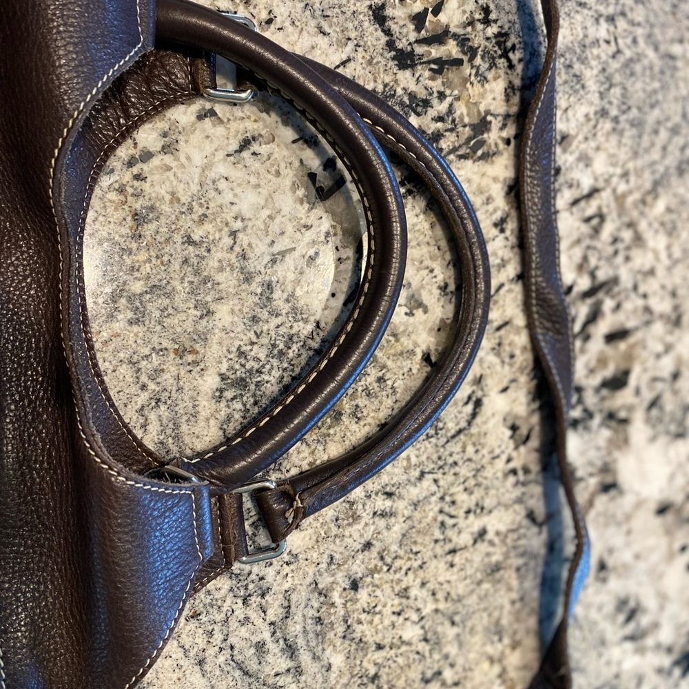 Roots Brown Leather hand Bag or crossbody bag - Picture 3 of 8